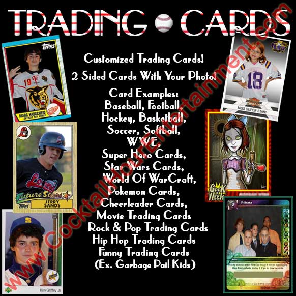 trading cards baseball cards photo favor package