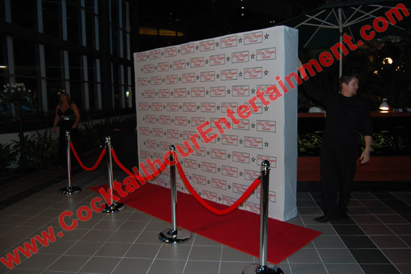red carpet photos display at Pavilion