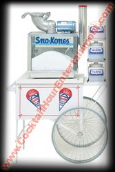 sno kone cart with sno kone machine